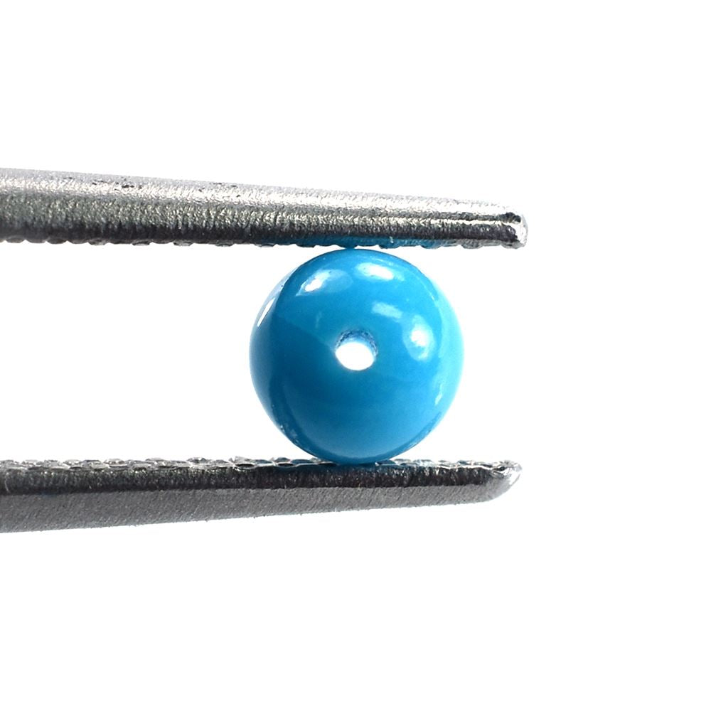 SLEEPING BEAUTY TURQUOISE PLAIN BALL (BLUE GREEN/SPECIAL) 4 MM (FULL DRILL- 0.80 MM) 0.46 Cts.