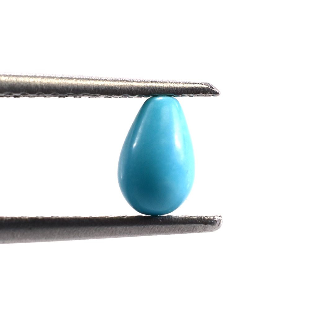 SLEEPING BEAUTY TURQUOISE PLAIN DROPS (A) 6 X 4 MM (HALF DRILL) - 0.70 MM 0.58 Cts.