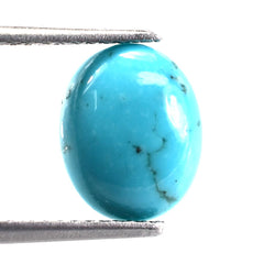 TURQUOISE PERSIAN WITH MATRIX PLAIN OVAL CAB (A) 10.00X8.00 MM 1.69 Cts.