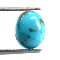 TURQUOISE PERSIAN WITH MATRIX PLAIN OVAL CAB (BG/AAA) 10.00X8.00 MM 1.78 Cts.