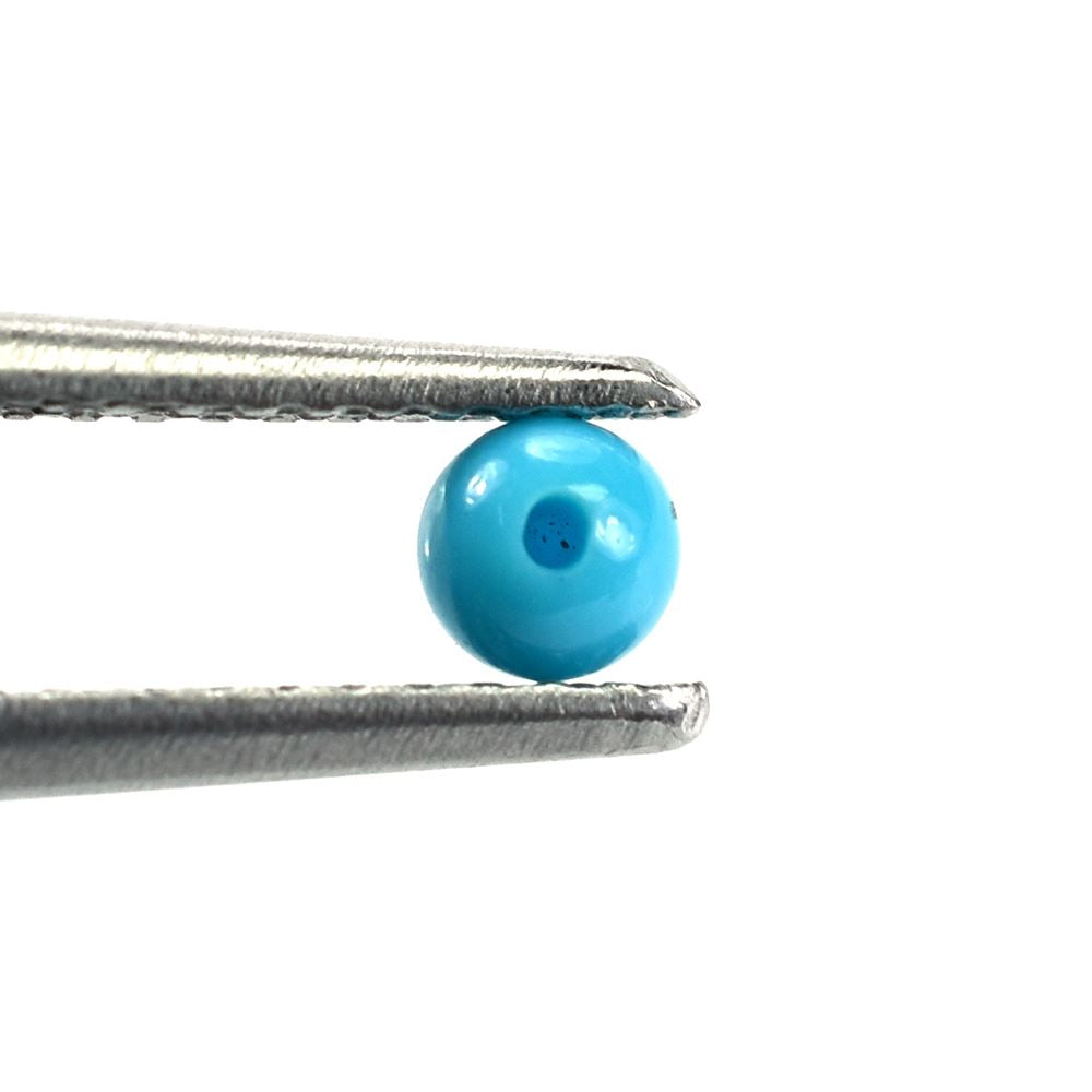 SLEEPING BEAUTY TURQUOISE PLAIN BALL (AAA) 3 MM (FULL DRILL - 0.60 MM) 0.21 Cts.