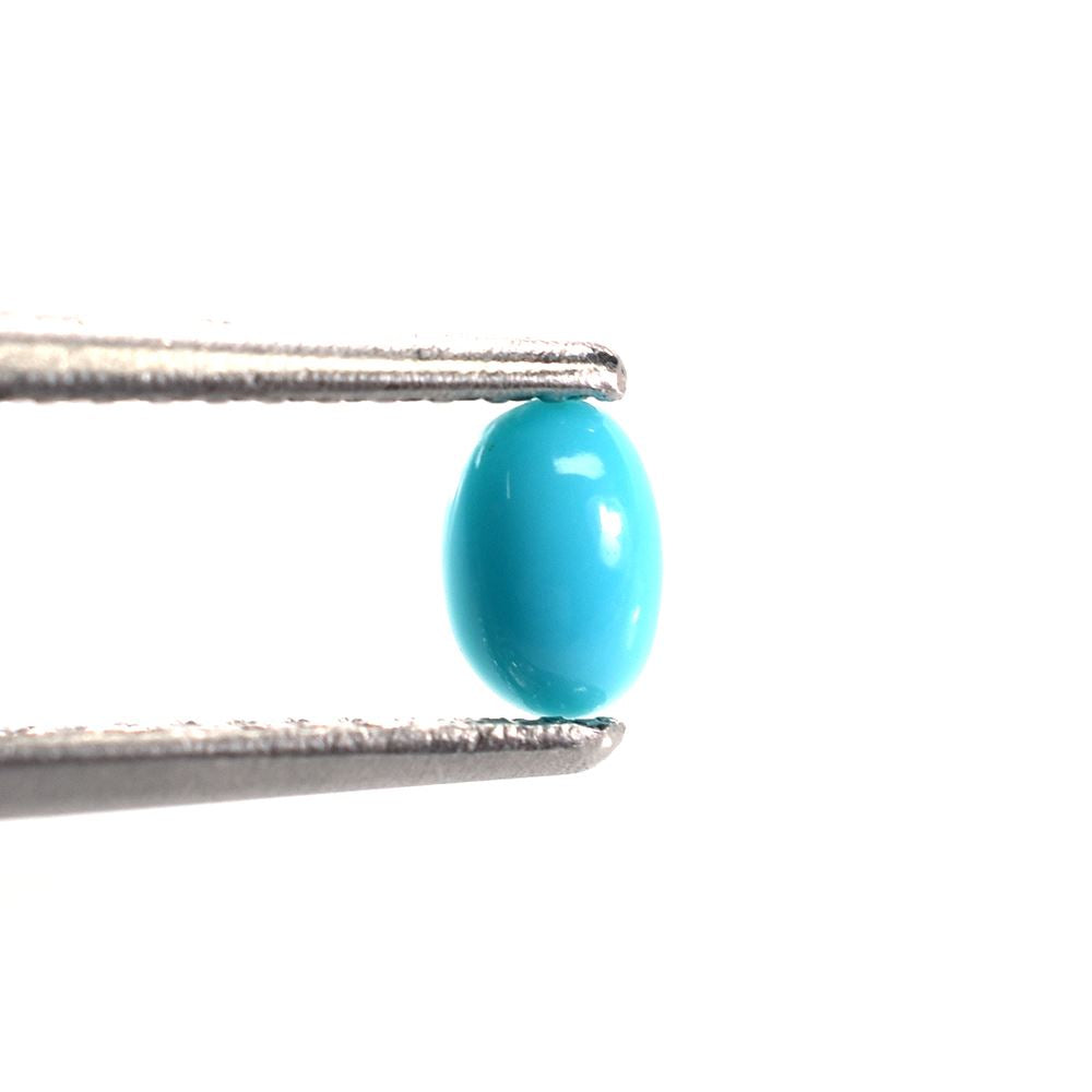 SLEEPING BEAUTY TURQUOISE PLAIN OVAL CAB (AA) 4.50 X 3 MM 0.13 Cts.