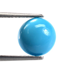 SLEEPING BEAUTY TURQUOISE PLAIN ROUND CAB (AA/CLEAN) 9 X 9 MM 2.20 Cts.