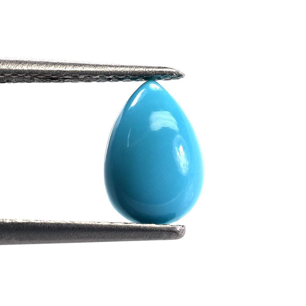 SLEEPING BEAUTY TURQUOISE PLAIN PEAR CAB (A/CLEAN) 9 X 6 MM 1.08 Cts.