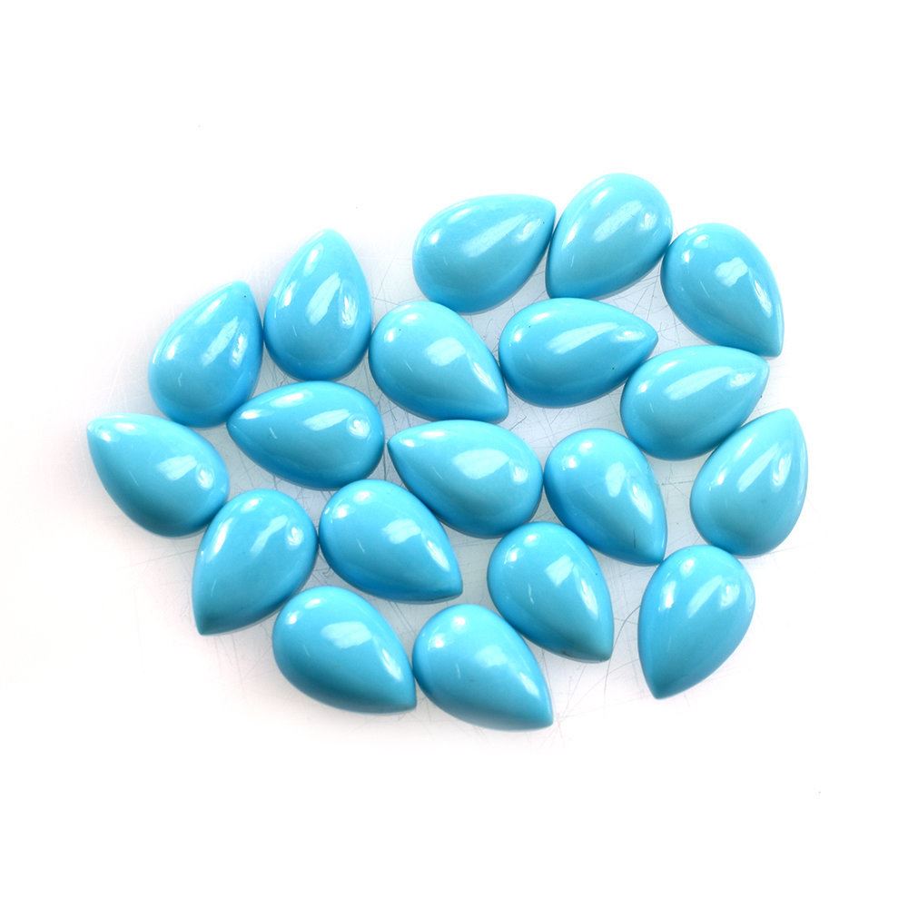 SLEEPING BEAUTY TURQUOISE PLAIN PEAR CAB (A/CLEAN) 9 X 6 MM 1.08 Cts.