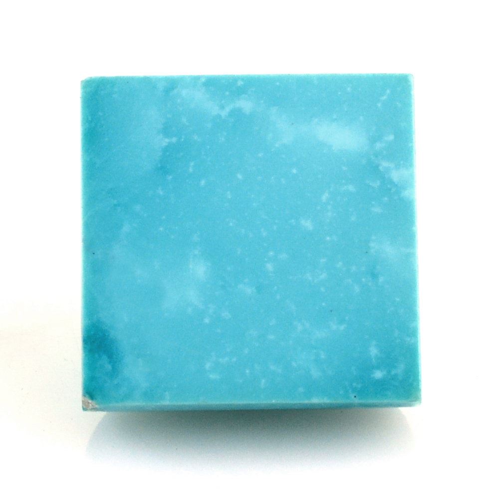 SLEEPING BEAUTY TURQUOISE PYRAMID SQUARE CAB 12MM 10.20 Cts.