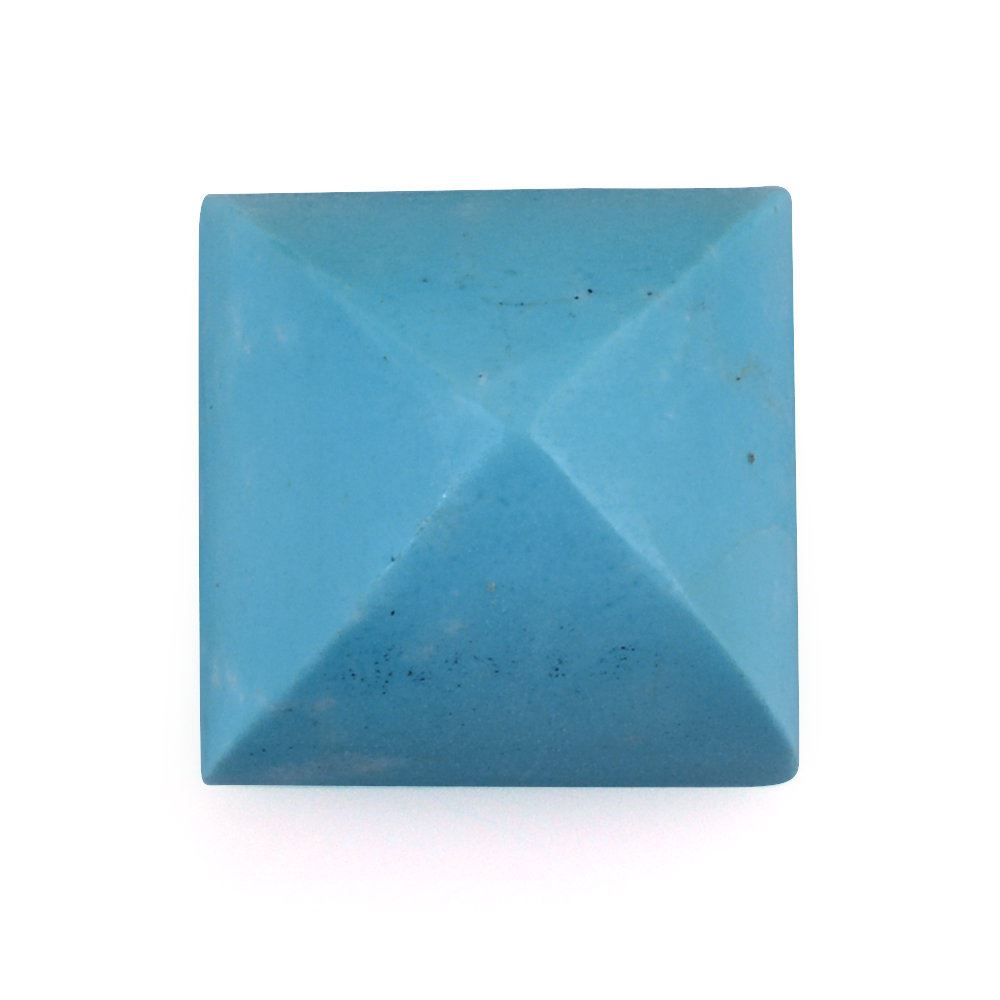 SLEEPING BEAUTY TURQUOISE PYRAMID SQUARE CAB 10MM 5.68 Cts.