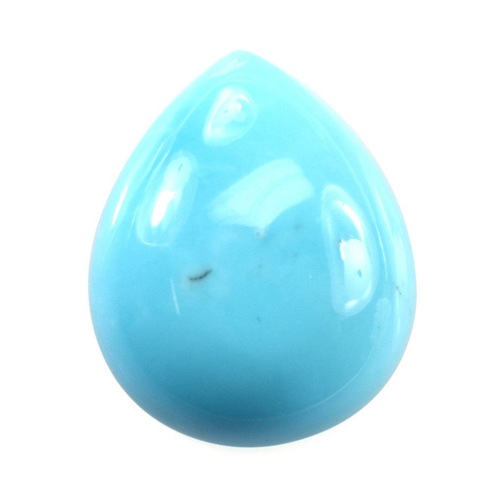 SLEEPING BEAUTY TURQUOISE PLAIN PEAR CAB (A/SI) 17 X 14 MM 8.39 Cts.