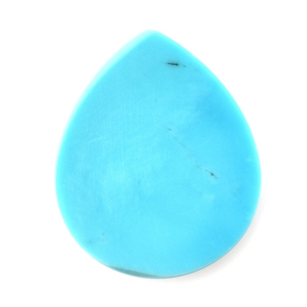 SLEEPING BEAUTY TURQUOISE PLAIN PEAR CAB (A/SI) 17 X 14 MM 8.39 Cts.