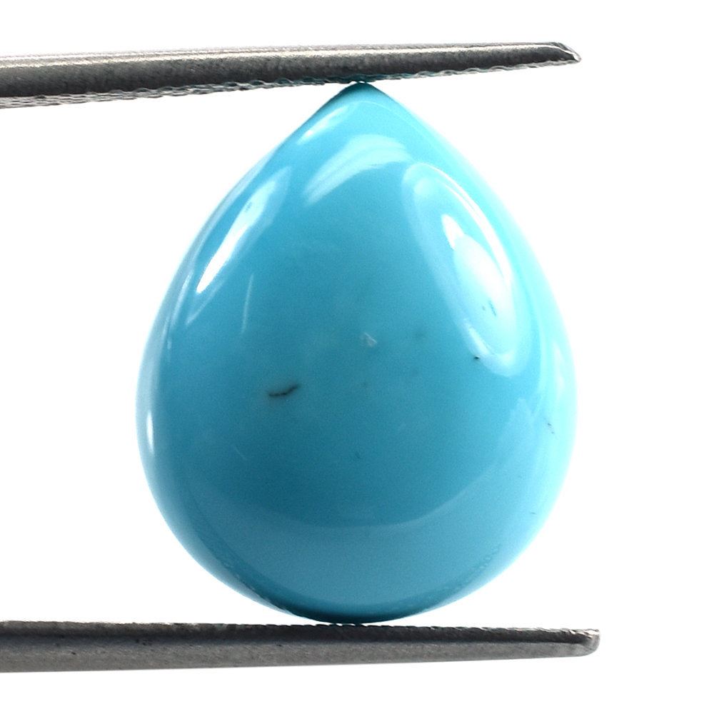 SLEEPING BEAUTY TURQUOISE PLAIN PEAR CAB (A/SI) 17 X 14 MM 8.39 Cts.