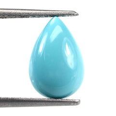 SLEEPING BEAUTY TURQUOISE PLAIN PEAR CAB (BLUE GREEN/AA/SI) 12 X 8 MM 2.38 Cts.