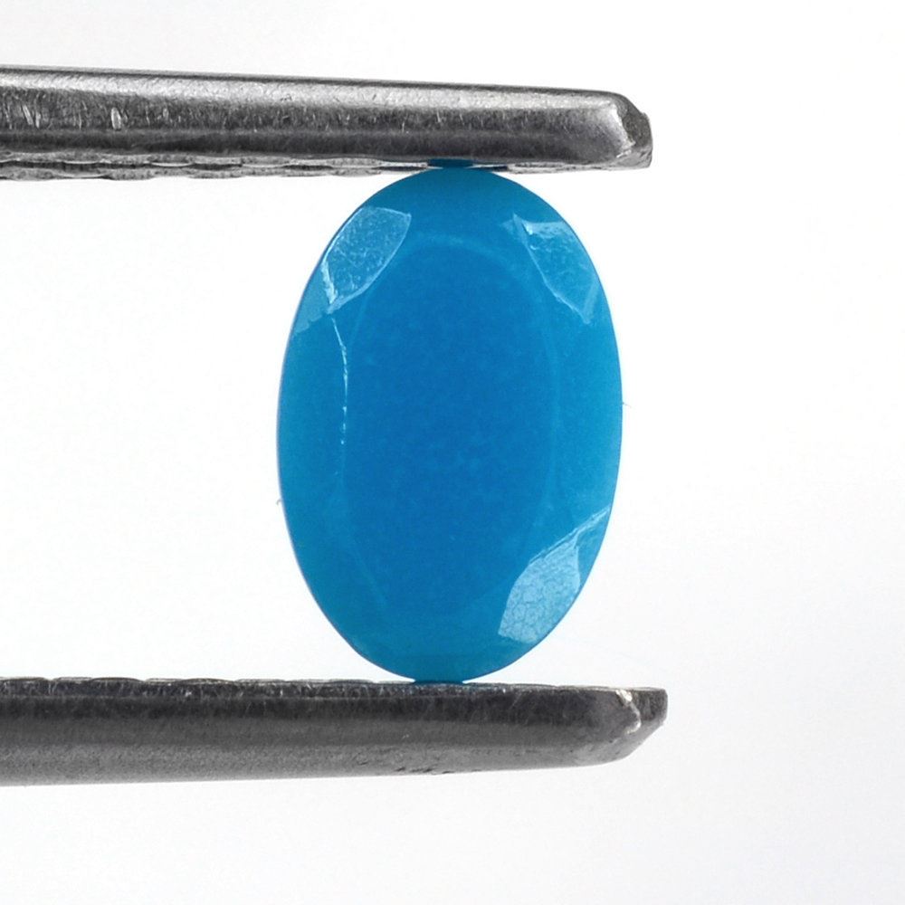 SLEEPING BEAUTY TURQUOISE CUT OVAL 6X4MM (AAA/CLEAN) 0.37 Cts.