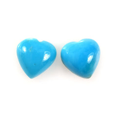 SLEEPING BEAUTY TURQUOISE PLAIN HEART CAB (BLUE GREEN/SPECIAL) 7X7MM 1.20 Cts.