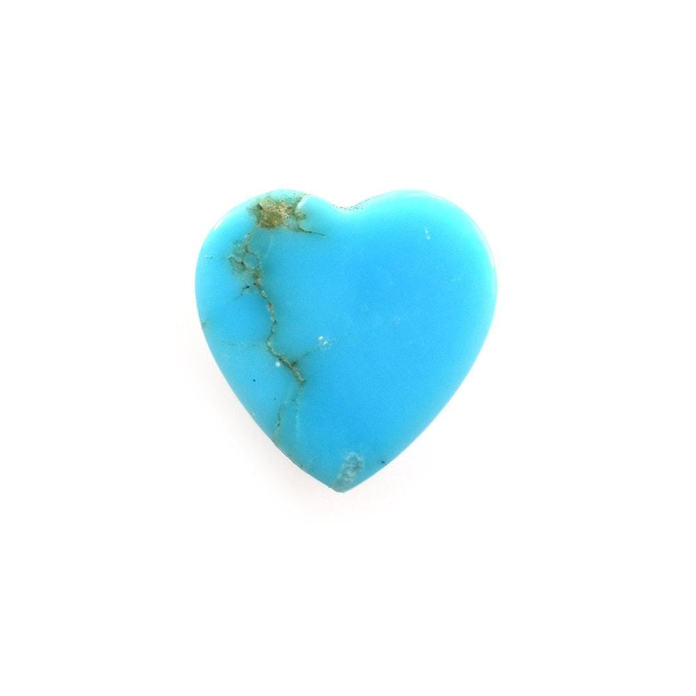 SLEEPING BEAUTY TURQUOISE PLAIN HEART CAB (A/SI) 7X7MM 1.14 Cts.