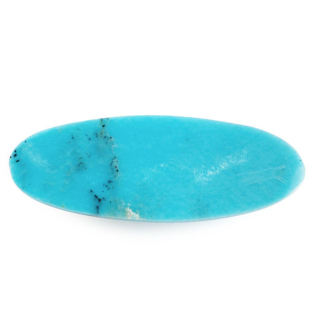 SLEEPING BEAUTY TURQUOISE PLAIN OVAL CAB 28.50X10.50MM 9.78 Cts.