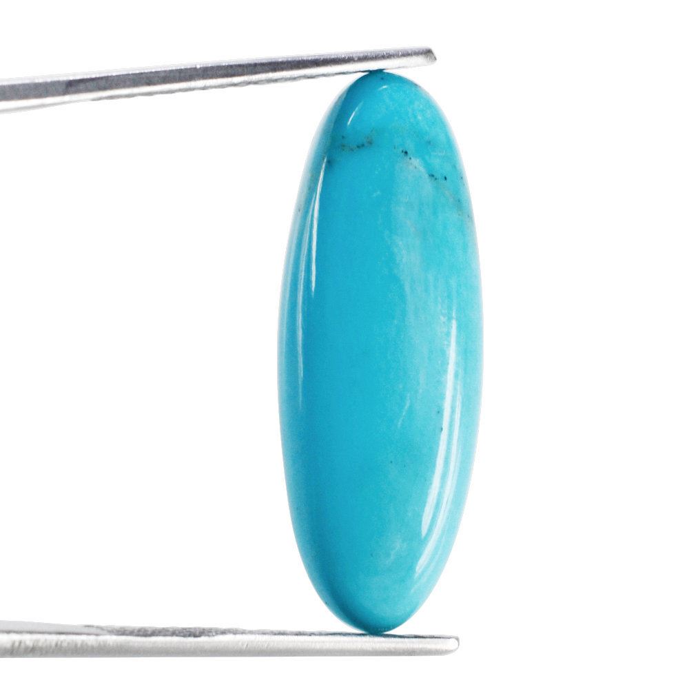 SLEEPING BEAUTY TURQUOISE PLAIN OVAL CAB 28.50X10.50MM 9.78 Cts.