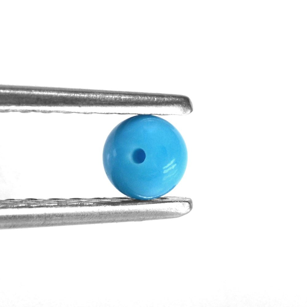 SLEEPING BEAUTY TURQUOISE PLAIN BALLS (HALF DRILL) 4MM 0.44 Cts.