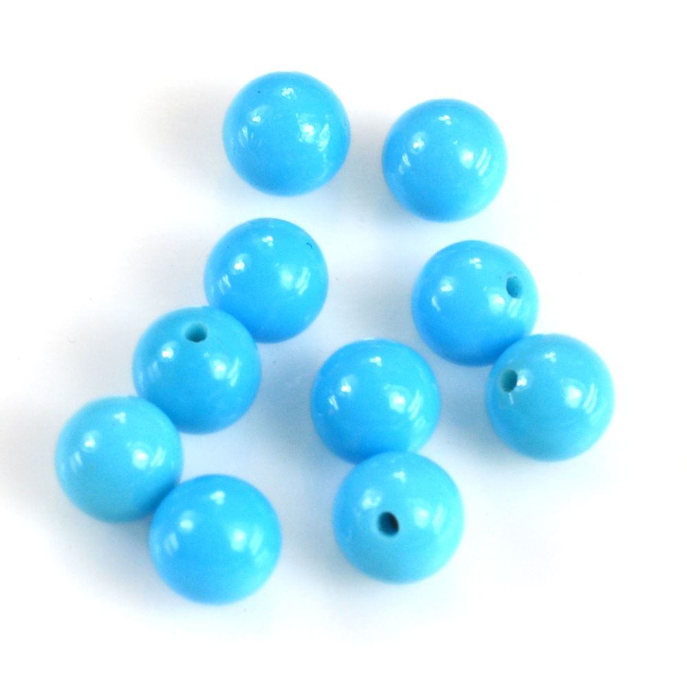 SLEEPING BEAUTY TURQUOISE PLAIN BALLS (HALF DRILL) 4MM 0.44 Cts.