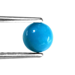 SLEEPING BEAUTY TURQUOISE ROUND CAB 6MM 0.84 Cts.
