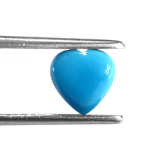 SLEEPING BEAUTY TURQUOISE PLAIN HEART CAB 7MM 1.10 Cts.