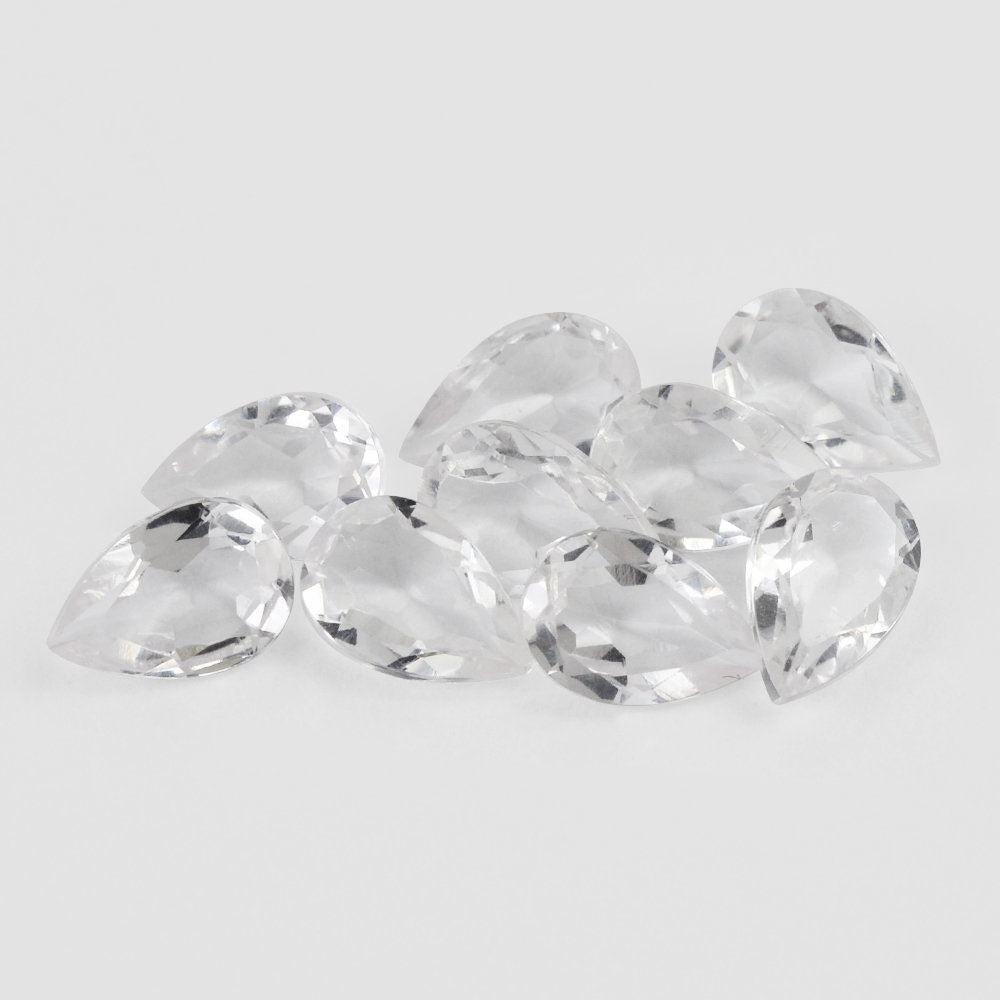 WHITE AQUAMARINE (LITE PINK) CUT PEAR 6x4MM 0.32 Cts.