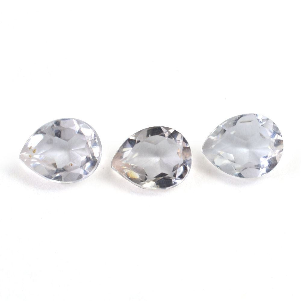 WHITE AQUAMARINE (LITE PINK) CUT PEAR 5X4MM 0.30 Cts.