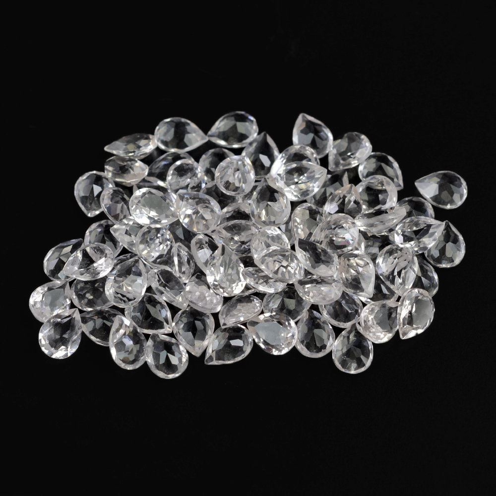 WHITE AQUAMARINE (LITE PINK) CUT PEAR 4X3MM 0.12 Cts.