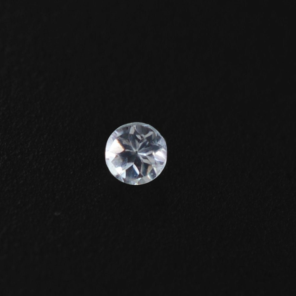 WHITE AQUAMARINE CUT ROUND 1.30MM 0.01 Cts.