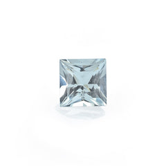 WHITE AQUAMARINE PRINCESS CUT SQUARE (C/CLEAN) 6.00X6.00MM 0.96 Cts.