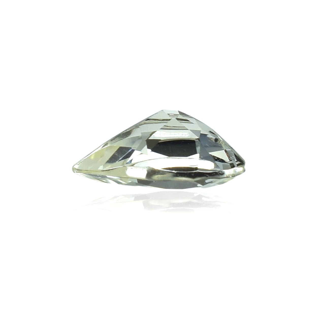 WHITE BERYL CUT PEAR (OFF WHITE)(SI) 9.00X6.00 MM 1.18 Cts.