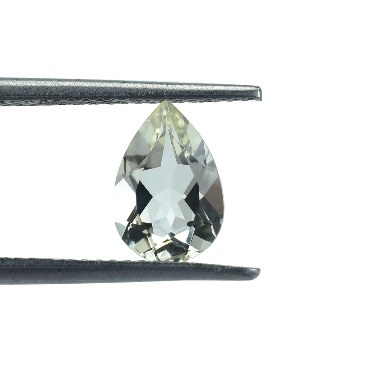 WHITE BERYL CUT PEAR (OFF WHITE)(SI) 9.00X6.00 MM 1.18 Cts.