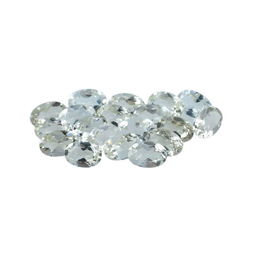 WHITE BERYL CUT OVAL (OFF WHITE) 6.00X4.00 MM 0.36 Cts.