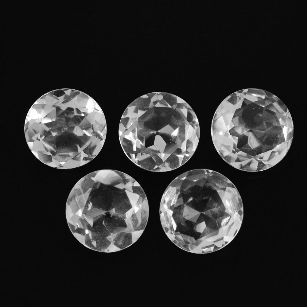 WHITE AQUAMARINE (LITE PINK) CUT ROUND 5.00MM 0.41 Cts.