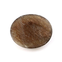 BROWN SAPPHIRE CHECKER OVAL CAB 11X9MM 3.89 Cts.