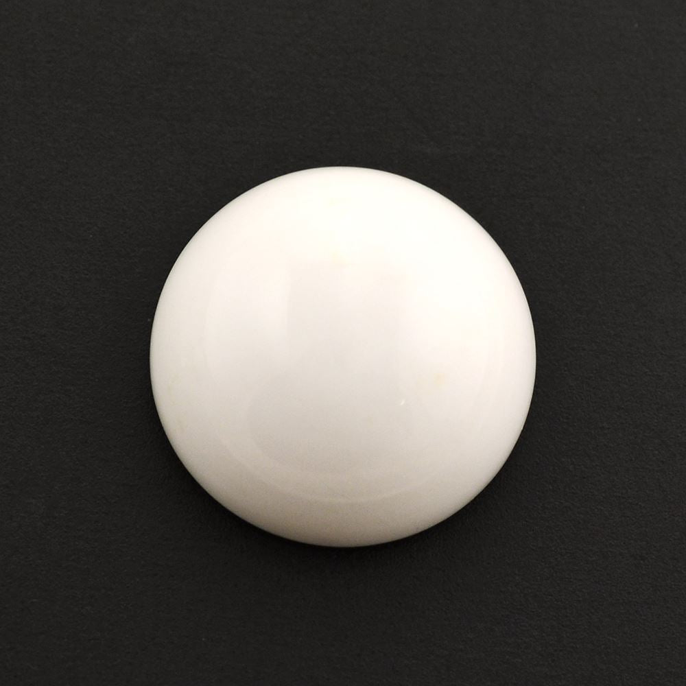 WHITE AGATE ROUND CAB 13MM 7.90 Cts.