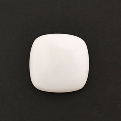 WHITE AGATE CUSHION CAB (FLAT) 12MM 4.26 Cts.