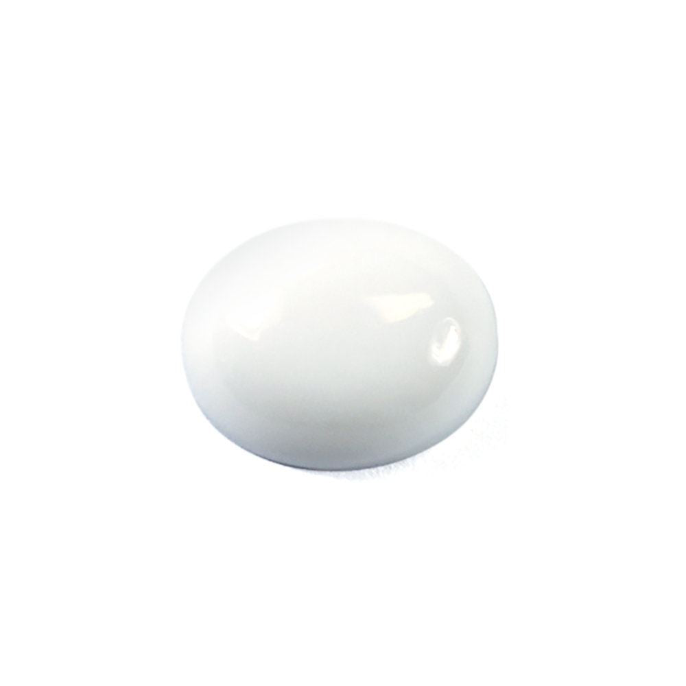 WHITE AGATE PLAIN OVAL CAB 10X8MM 2.58 Cts.