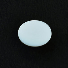 WHITE AGATE PLAIN OVAL CAB 10X8MM 2.58 Cts.