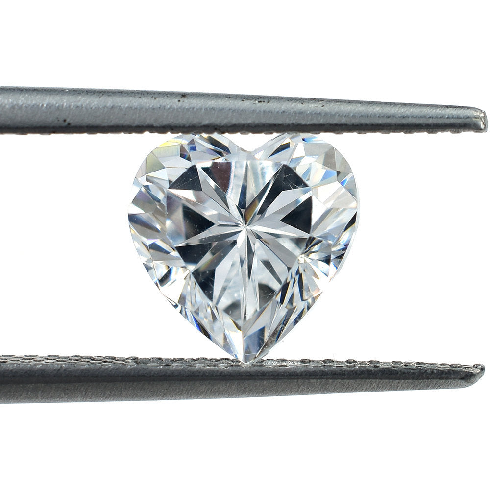 CUBIC ZIRCONIA WHITE CUT HEART 8X8MM 4.03 Cts.