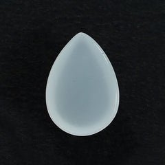 WHITE MILKY QUARTZ PLAIN PEAR CAB 10X7MM 1.68 Cts.