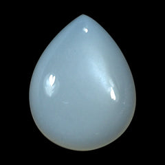 WHITE MOONSTONE (MILKY) PLAIN PEAR CAB 9.00X7.00 MM 1.35 Cts.