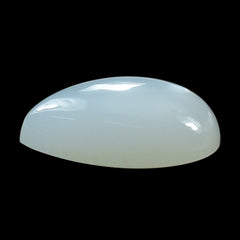 WHITE MOONSTONE (MILKY) PLAIN PEAR CAB 9.00X7.00 MM 1.35 Cts.