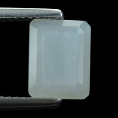 WHITE MOONSTONE (MILKY) STEP CUT OCTAGON 9.00X7.00 MM 2.04 Cts.