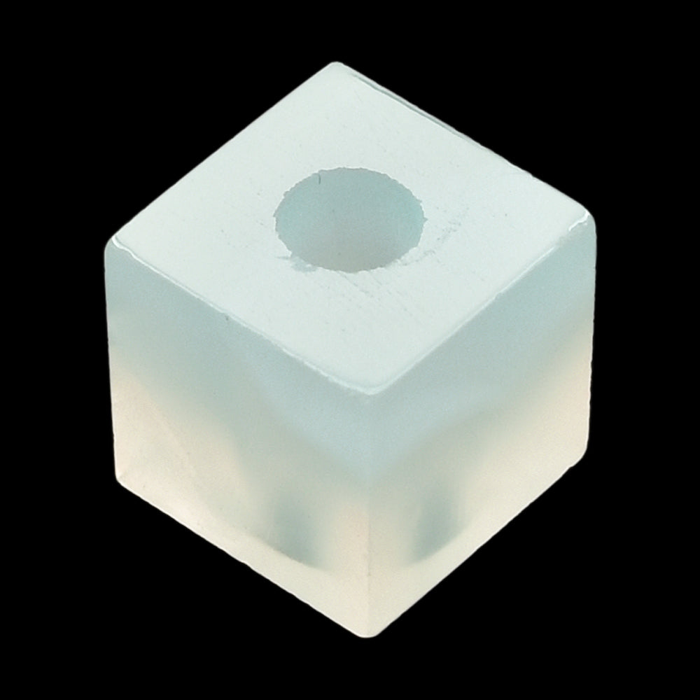 WHITE MOONSTONE (MILKY) PLAIN CUBE (FULL DRILL-3.00MM) 8.00X8.00 MM 5.85 Cts.