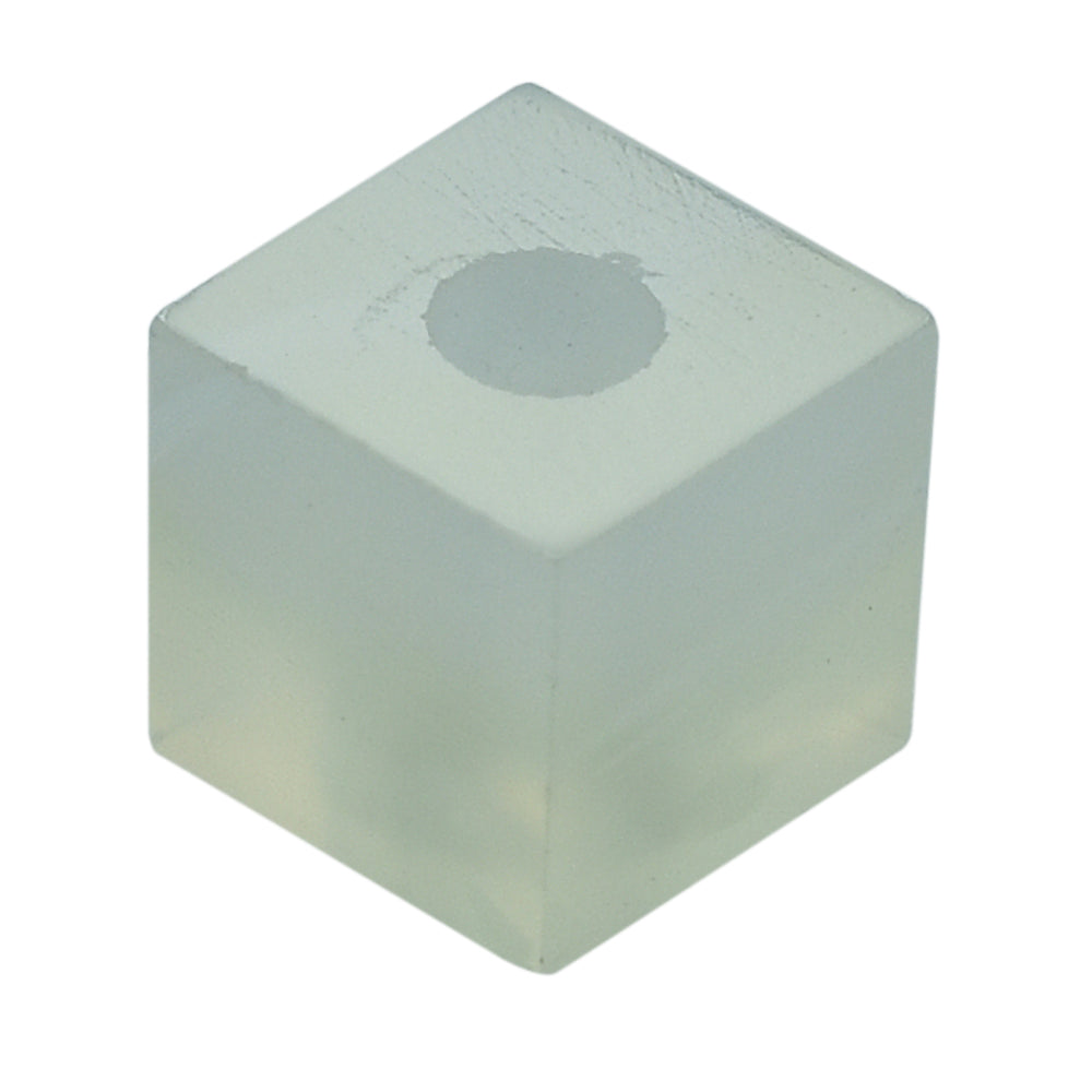 WHITE MOONSTONE (MILKY) PLAIN CUBE (FULL DRILL-3.00MM) 8.00X8.00 MM 5.85 Cts.