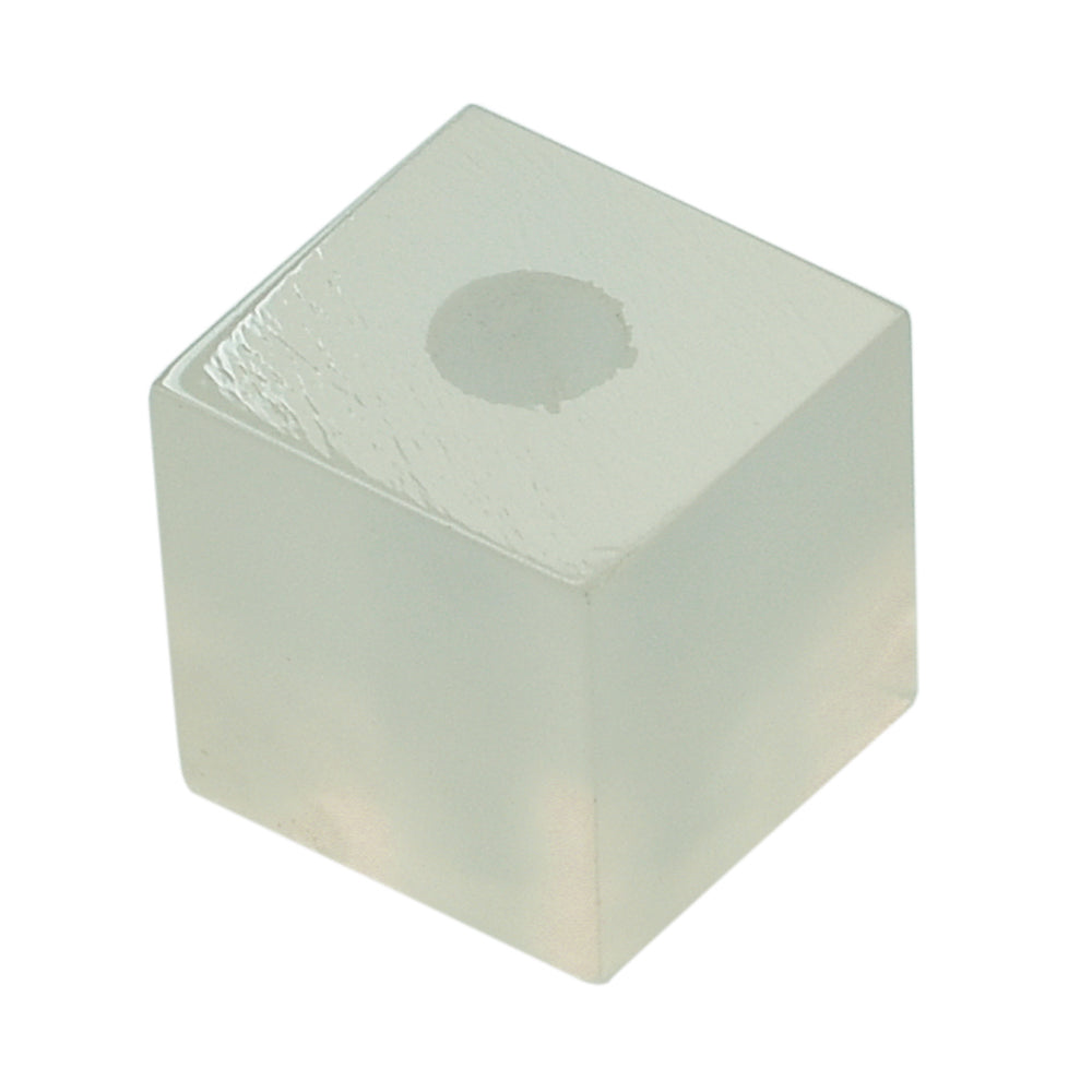 WHITE MOONSTONE (MILKY) PLAIN CUBE (FULL DRILL-3.00MM) 9.00X9.00 MM 8.74 Cts.