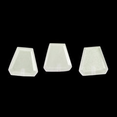 WHITE MOONSTONE (MILKY) BOTH SIDE TABLE CUT TRAPEZOID (HALF DRILL-0.70) 6.70X6.50 MM 0.83 Cts.