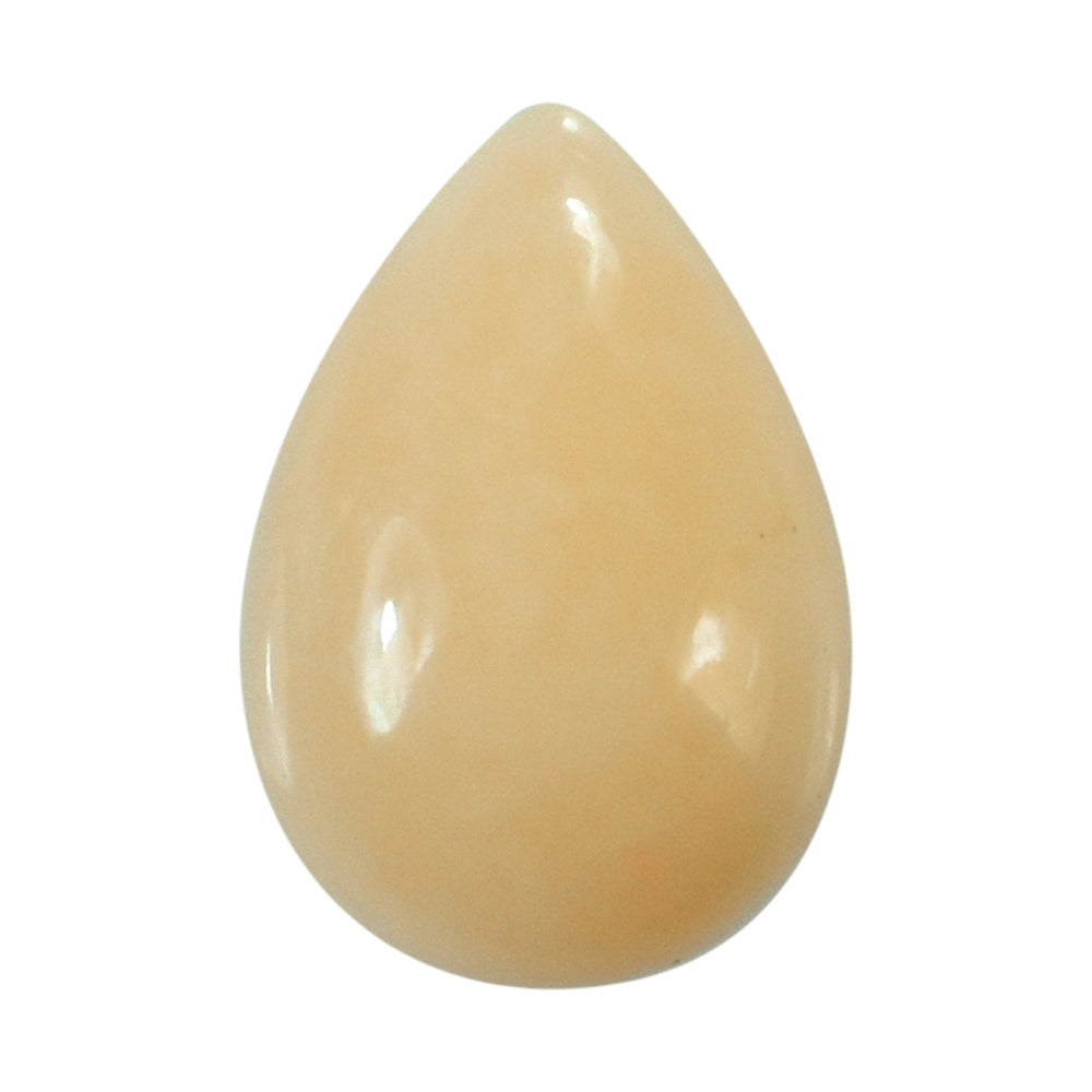 WHITE OPAL (YELLOW) (VERY MILKY) PLAIN PEAR CAB 10.00X7.00 MM 1.02 Cts.