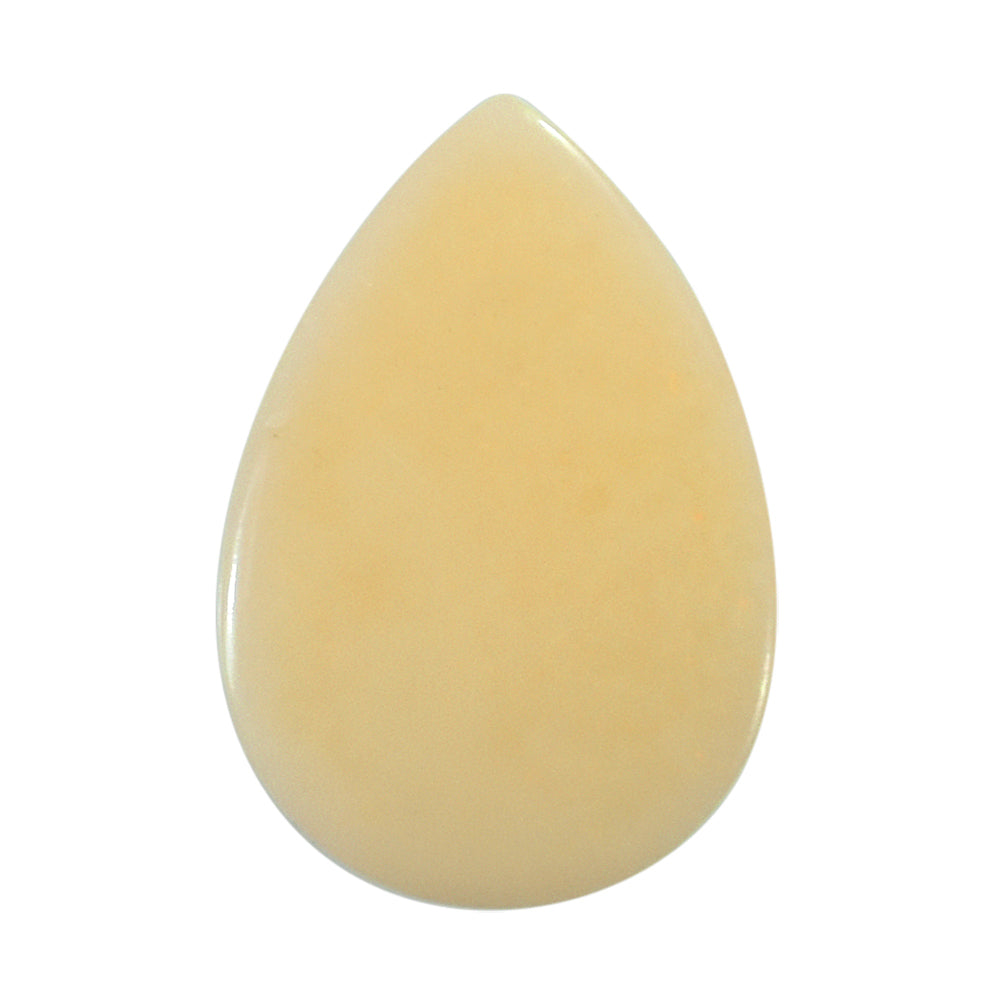WHITE OPAL (YELLOW) (VERY MILKY) PLAIN PEAR CAB 10.00X7.00 MM 1.02 Cts.