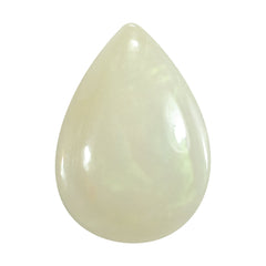 WHITE OPAL (WHITE) (MILKY) (OPAQUE) PLAIN PEAR CAB 10.00X7.00 MM 1.06 Cts.